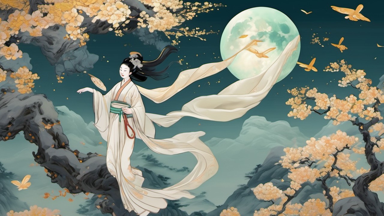 Chang'e — Moon Goddess — printable Chinese practice sheet cover preview